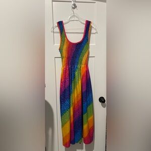 Vibrant Rainbow Sleeveless Dress